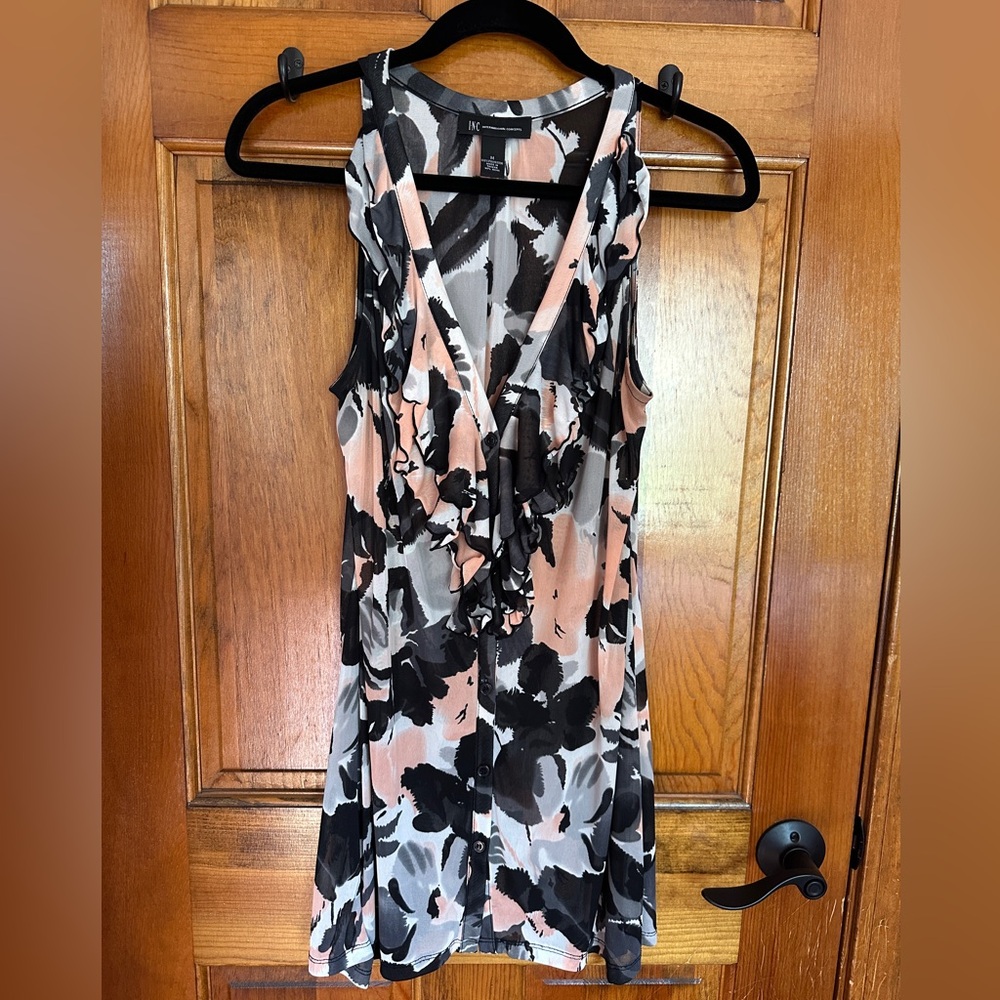 INC International Concepts Sheer Tunic Top